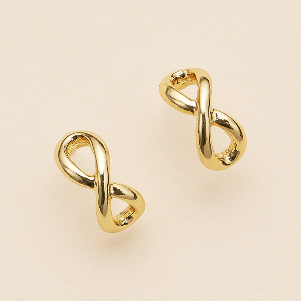 Semi Fine Collection - 18K Gold Dipped Infinity Hoop Earrings